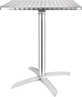 Produktbild von Bolero quadratischer klappbarer Tisch Edelstahl 1 Bein 60cm