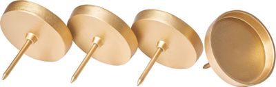Novaliv 4x Kerzenpick flach 8,5cm GOLD ALUMINIUM Weihnachtskranz Kerzenständer Adventskranzdeko Kerzenhalter Adventskranz Adventskerzenhalter Kerzenteller zum Stecken rund Kerzenpin