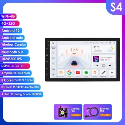 Produktbild von Universelles 7-Zoll-Autoradio mit Multimediaspieler – Touchscreen-Navigationssystem mit Bluetooth und Freisprecheinrichtung