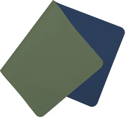 Produktbild von Doppelseitige Schreibtischunterlage, Wasserdichte Kunstleder-Schreibtischunterlage, Mauspad, 80 × 40 cm / Dunkelgrün & Blau