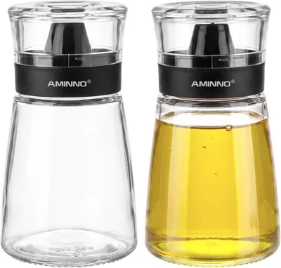 Zdjęcie produktu dla Szklane butelki na olej, pojemność 160 ml, szczelne, zapewniające równomierny przepływ oleju, idealne do kuchni
