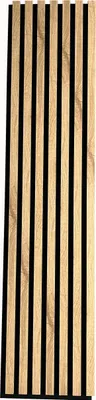 Produktbild von MEBANO. 4er-Set Akustikpaneele Holz 30x132 cm Wotan Eiche  3D Wandpaneele aus Holzfunier und Filz Wandverkleidung Innen Paneele Wand