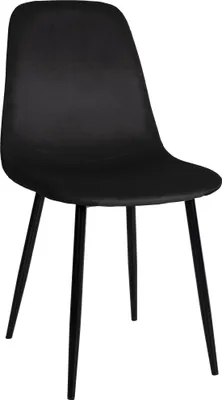 Produktbild von DELUKE® Esszimmerstuhl MOVI - Schwarz Samt, Metall | 88x44x51cm | Strapazierfähiger & pflegeleichter Bezug | Esszimmerstühle Stuhl Esszimmer Küchenstühle Wohnzimmerstühle