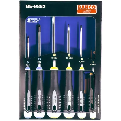 Produktbild von BAHCO Schraubendreher Satz ergonomisch 6-tlg. BE-9882