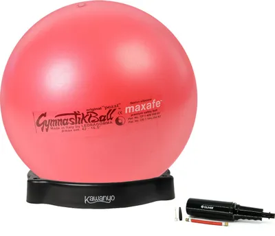 Image de Original Pezzi® Balle de gymnastique MAXAFE avec ballon. Bol et pompe - rouge