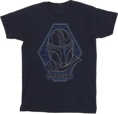 Obrázok produktu pre Star Wars - Pánske tričko "The Mandalorian" BI47417 (XXL) (námornícka modrá)