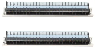 Immagine prodotto di 2 pezzi 660 V 15 A blocco barriera filare tipo guida terminale di cablaggio universale per sistema di distribuzione 1