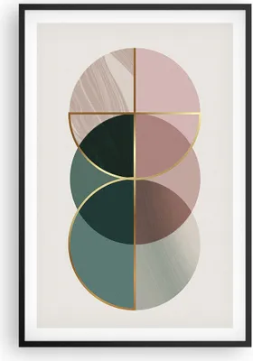 Produktbild von Gerahmtes Poster - Schwarzer Rahmen - Abstraktion Räder Minimalismus - 61x91,5 cm - Wand Bild - Wanddeko - Wandbilder - Kunstposter - Wandposter - Bilderrahmen - Bilder - Kunstdruck - P2BPA61x91-4399