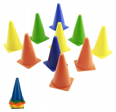 Produktbild von Trainingskegel Set 10 Stück für Fußball, Agilität