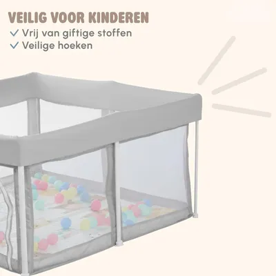 Immagine prodotto di Speelbox - Box per neonati - Box per bambini che gattonano - Box per bambini - Recinto gioco - Pieghevole - Tappetino da gioco a doppio lato