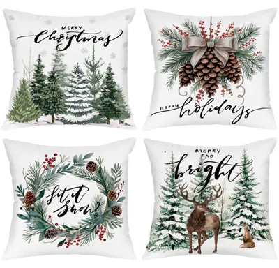 Immagine prodotto di Cuscini decorativi natalizi, set di 4, 50 x 50 cm
