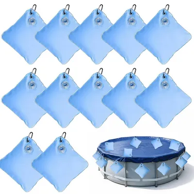Imagen del producto de 12 bolsas para la pared de la piscina, cubierta para piscina, y contrapesos con ganchos