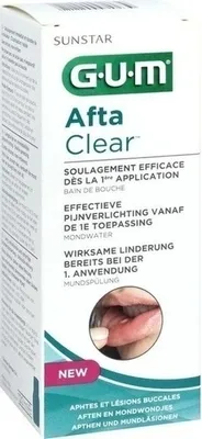 Obrázok produktu pre Sunstar GUM, Afta Clear Płyn 2410, 120 ml - Długi termin ważności!