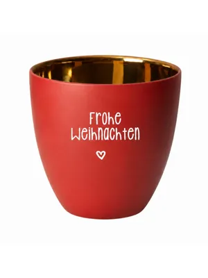 Produktbild von ASA xmas Windlicht Frohe Weihnachten rot 6,5cm