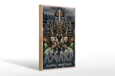 Produktbild von Holzschild Wikinger 20x30cm Asgard nordic Heritage