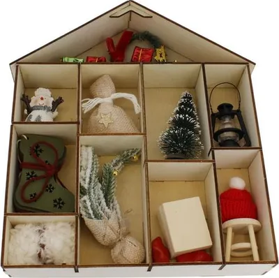 Produktbild von Setzkasten - Weihnachten - 16-teilig - ca. 22 x 4,2 x 25,5 cm