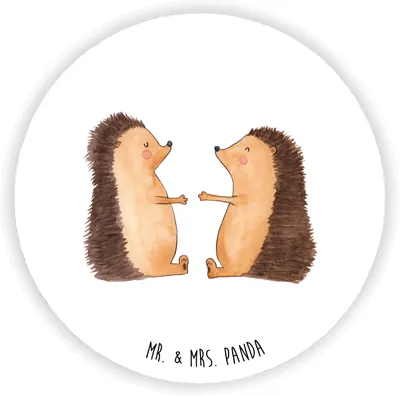 Produktbild von Mr. & Mrs. Panda magnet Igel Liebe - Weiß - Geschenk, Verheiratet, für fotos, Freundin, Kühlschrankmagnet, pinnwand, Hochzeit, pinwand, kühlschrank, Hochzeitstag