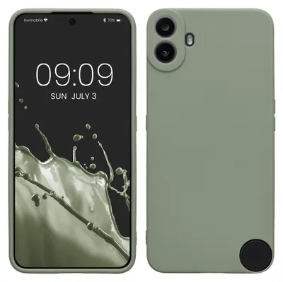 Produktbild von kwmobile Handyhülle für CMF Phone 1 Hülle - weiches Handy Silikon Case - Schutzhülle Cover - Graugrün