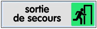 Image de Plaquette de porte ''Sortie de secours'' plexiglas 170x45mm - NOVAP - 4033624