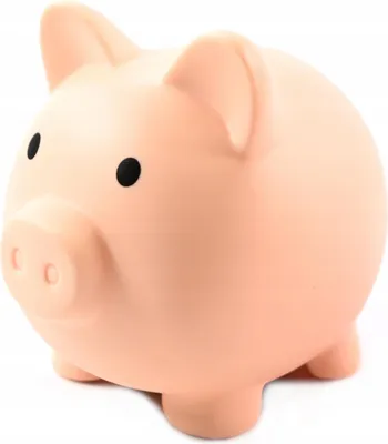 Produktbild von Sparbuchschweinchen Aus Kunststoff, Öffnbar, Geschenk, Verschiedene Farben