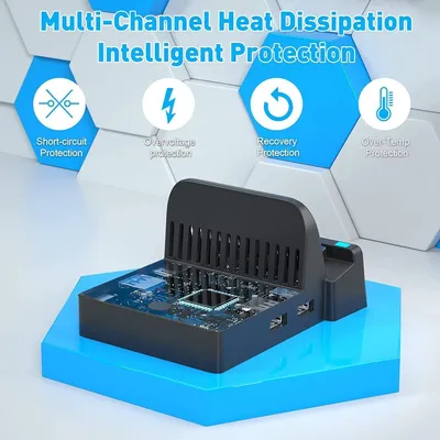 Produktbild von Docking Station , HDMI TV Adapter Ersatz Ladegerät Konsolen-Docking station DockingStation, HDMI TV Adapter Ersatzladegerät, mit dem offiziellen Ninte