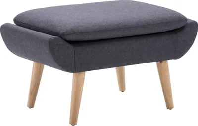 Obrázek produktu pro Podnožka s textilním čalouněním 73 x 43 x 42 cm tmavě šedá