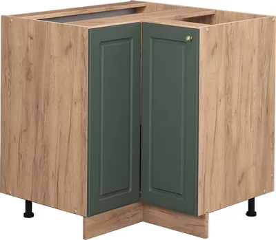 Produktbild von Vicco Eckunterschrank Fame-Line, 80.5 cm ohne Arbeitsplatte, Grün-Gold Landhaus/Goldkraft Eiche