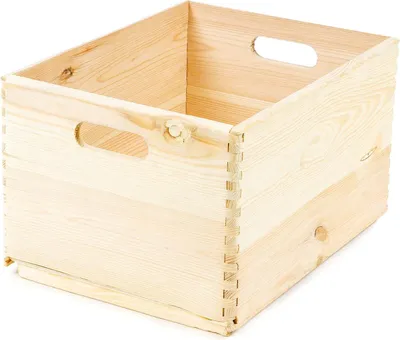 Obrázek produktu pro Kompaktní dřevěná bedna XL - 40 x 30 x 23 cm - přírodní barva