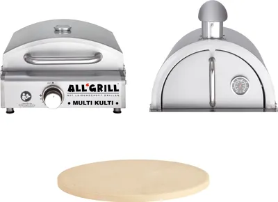 Obrázok produktu pre Allgrill MULTI-KULTI Set 3 ohňovzdorný - plynový gril + kryt na pizzu + kameň na pizzu Ø 31 cm