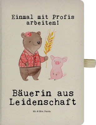 Produktbild von Mr. & Mrs. Panda Skizzenbuch Bäuerin Leidenschaft - Transparent - Geschenk, Spruch, Bauernhof, Journal, notizbuch, Schreibbuch, Lustig, Kladde, Tagebuch, Jubiläum
