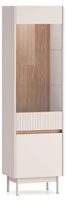Immagine prodotto di Mobile in vetro Dunea Finitura rovere cashmere Cremona Torro selezionabile, con illuminazione