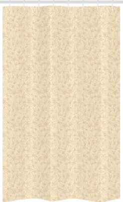 Obrázok produktu pre ABAKUHAUS Béžová úzka sprchová záves, súhrn kvetinový vzor, kúpeľňová dekorácia zo látky s háčikmi, 120 x 180 cm, Redwood Beige