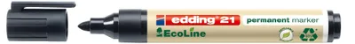 Image de Edding 4-21001 21 Marqueur permanent EcoLine - 1,5 - 3 mm, noir, rechargeable