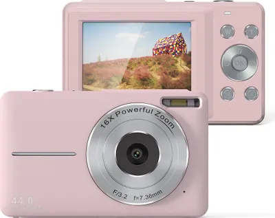 Produktbild von Digitalkamera Fotokamera FHD 1080P 44MP Fotoapparat,Kamera Digital mit 2.4" LCD Wiederaufladbare 16X Digitalzoom