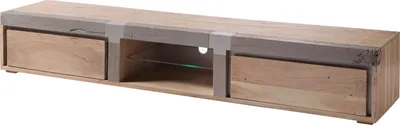 Image de MASSIVMOEBEL24 | Meuble TV en bois d'acacia laqué AMSTERDAM #104