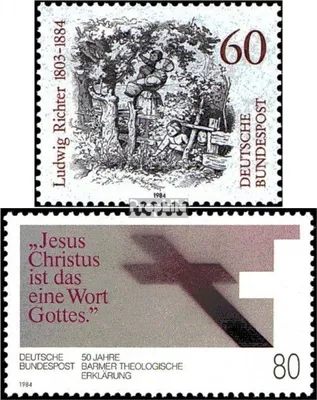 Produktbild von Briefmarken BRD (BR.Deutschland) 1984 Mi 1213,1214 (kompl.Ausg.) postfrisch 100.Todestag von Richter