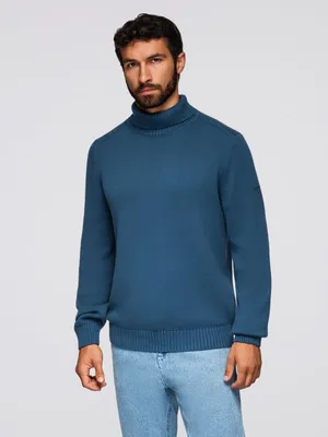 Produktbild von Ombre Clothing Rollkragenpullover für Männer Irron dunkelblau S
