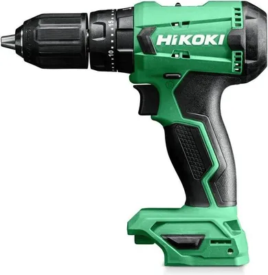A cordless drill is shown against a white background.
