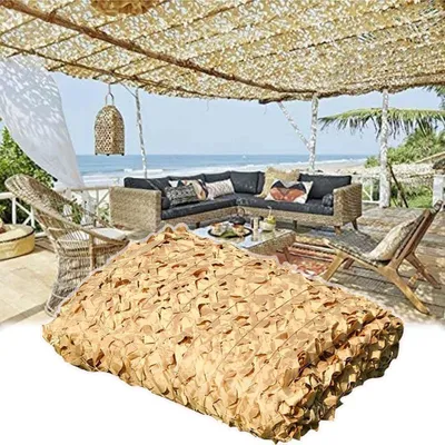 Produktbild von Tarnnetz, milit?rbeige Schattierungsnetz, Sonnenschutz fš¹r Pergola, Sonnenschutz (4 x 5 m)