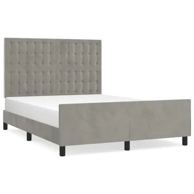 Immagine prodotto di vidaXL Struttura letto senza materasso grigio chiaro 140x190 cm in velluto