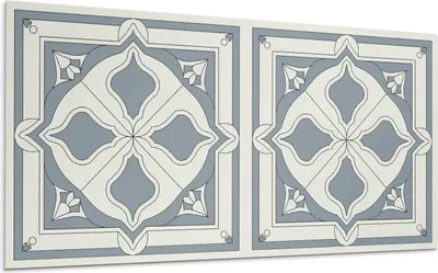 Produktbild von Blumenmuster Auf Fliesen – Selbstklebende Fliesen – Wandverkleidung – Wandpaneel – PVC Fliesen – Vinylflisen – PCV Flisen – Selbstklebend – Wanddeko – 120 x 60 cm