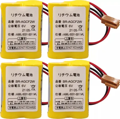 Obrázek produktu pro 4 kusy BR-AGCF2W 6V PLC baterie pro FANUC A98L-0031-0011 s konektorem
