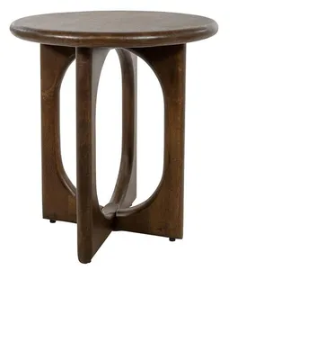 Productafbeelding van Bijzettafel Ø50, H55, mangohout/walnoot