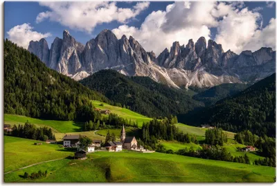 Produktbild von ARTland Leinwandbild Südtirol - Blick auf Dolomiten Größe: 30x20 cm