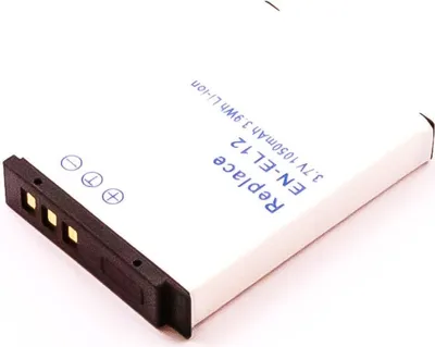 Produktbild von Akku für Nikon Coolpix S610C Li-Ion 3,7 Volt 980 mAh schwarz.