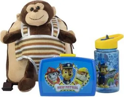 Produktbild von Plüschrucksack Max Monkey Boy mit Brotdose und Trinkflasche