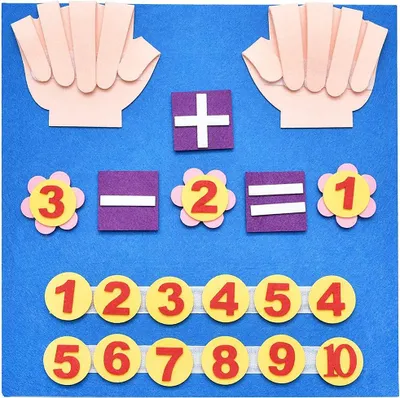 Produktbild von Filzbrett, Fingerzahlen, Zählspielzeug für Kinder, Lehrmittel, Kindergarten-Spielzeug für die frühe Bildung