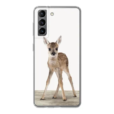 Produktbild von MuchoWow® Handyhülle Schutzhülle Hülle für Samsung Galaxy S21 Hirsche - Baby-Hirsche - Tiere - Mädchen - Jungen - Kinder Silikon Softcase Handy Hülle - Softcase