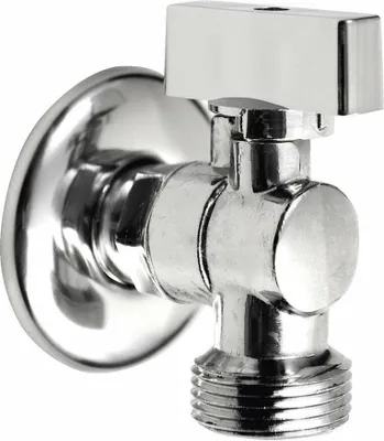 Immagine prodotto di Valvole ad angolo Aqualine - Valvola a sfera per lavatrice con valvola di ritegno 1/2 "x3/4", cromo 5310