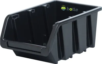 Produktbild von Stapelbox Werkstatt Garage Sichtlagerbox botle Sichtlagerkästen Stapelkiste Sortierbox Box 290x200x150 mm Anthrazit stapelkisten kunststoff lagerboxen stapelbar
